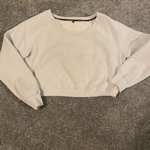 Balance cropped crewneck sweatshirt